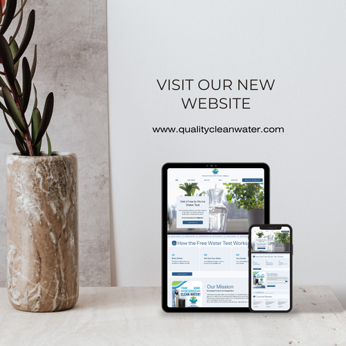 Health website with the title 'Website Design for Quality Clean Water'