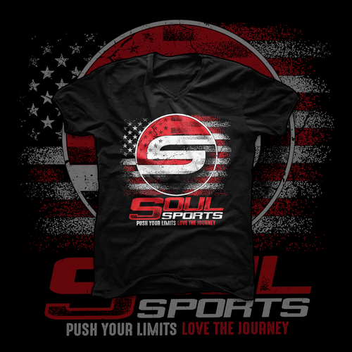 Soul design with the title 'American Centered Sport T-shirt'