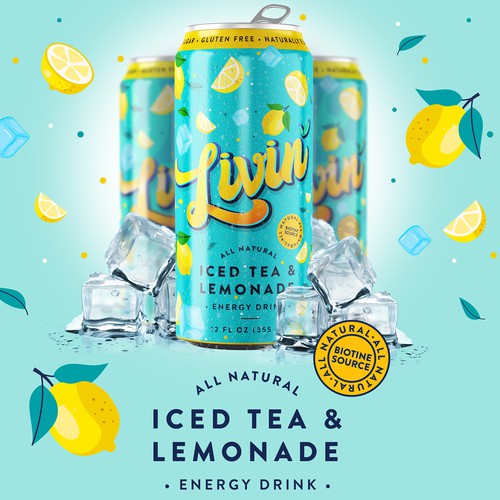 Lemonade design with the title 'Livin Iced Tea and Lemonade'