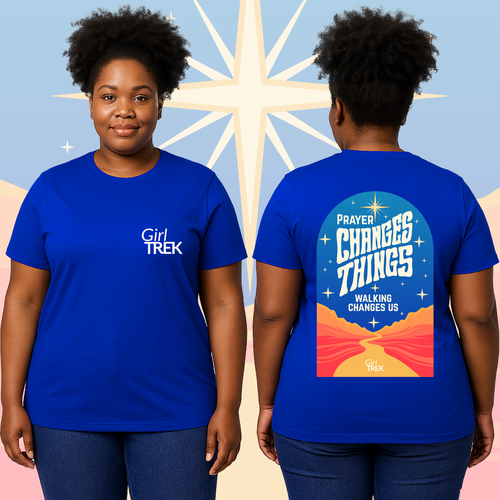 T-shirt with the title 'Empowering T-shirt Design for GirlTrek'