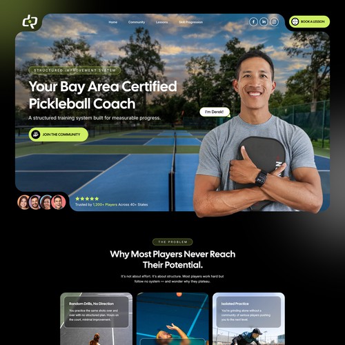 Sports website with the title 'Modern Website Design'