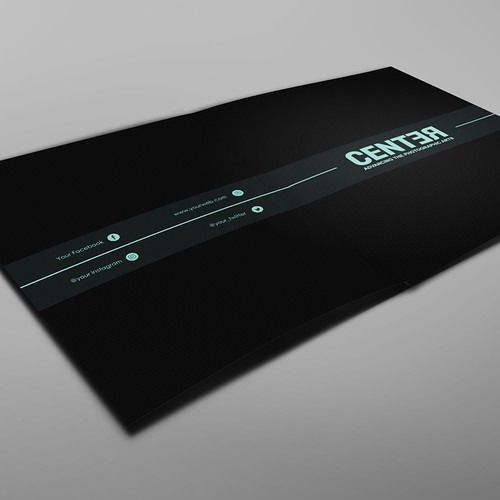 Center design with the title 'Cool presentation folder design for center '