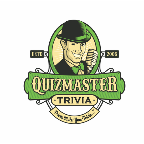 Nightclub design with the title 'A new logo for Quizmaster Trivia'
