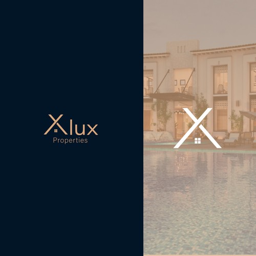 Holiday logo with the title 'XLUX Properties | Air Bnb Rental properties Logo '