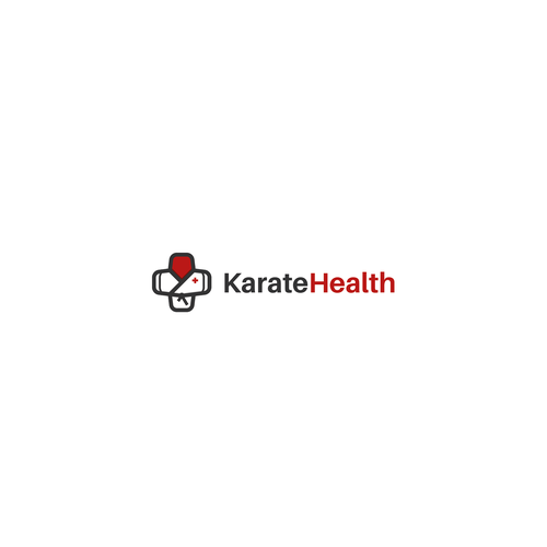 Karate logo with the title 'Health Startup Logo.'