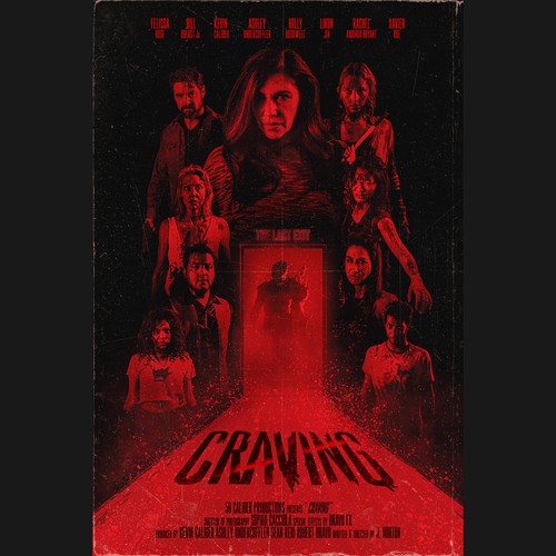 Hollywood design with the title 'CRAVING - Movie Poster Design'