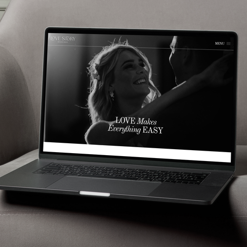 Wedding planning design with the title 'Website Design and Squarespace Development '