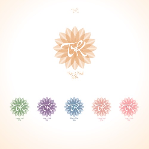 Wonderful logo with the title 'T K Hair & Nail Spa'