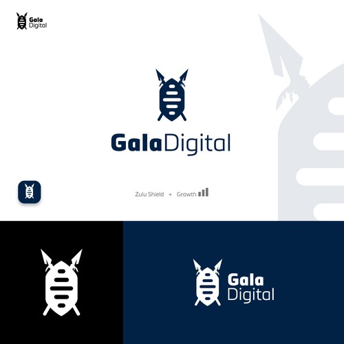 Digital marketing logo with the title 'modern logo concept for creative digital marketing agency'