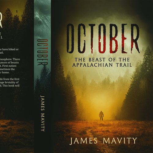 Horror book cover with the title 'OCTOBER The Beast of Appalachian Trail'