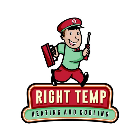 Logo with the title 'Right Temp heating'