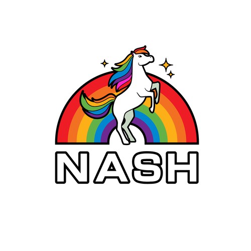 Sparkling logo with the title 'N A S H'