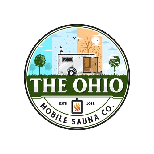 Ohio logo with the title 'THE OHIO MOBILE SAUNA CO.'