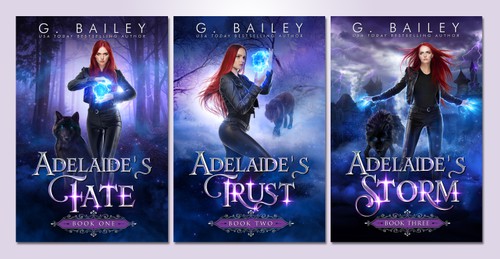 Magic design with the title '3 book series'