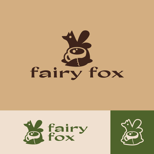 Elf logo with the title 'Negative-space logo for a coffee shop'