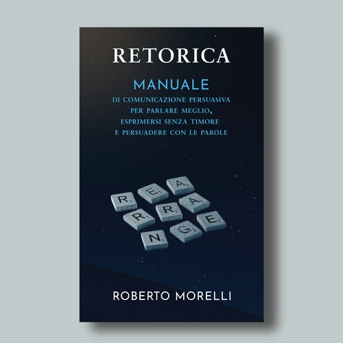 Manual design with the title 'Book Cover - Retorica '