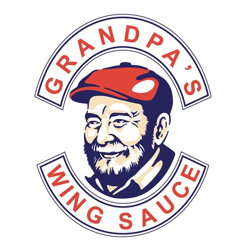 Sauce logo with the title 'Grandpa's Wing Sauce'