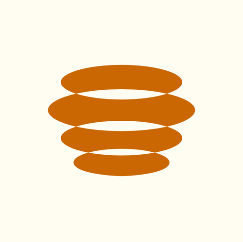 Honeybee design with the title 'Logomark and type for a retailer of premium, raw honeys.'