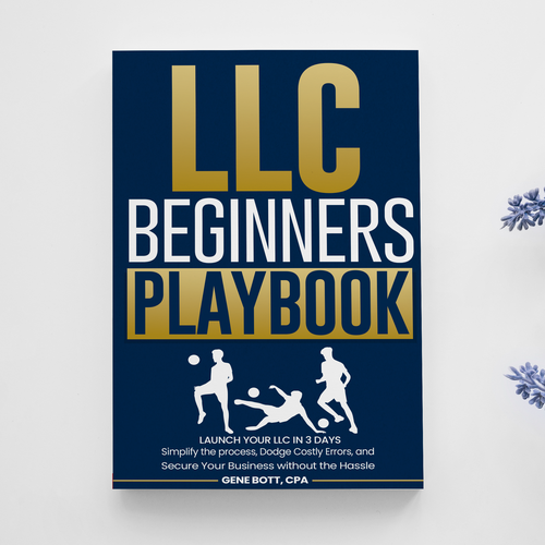LLC design with the title 'LLC PLAYBOOK COVER DESIGN'