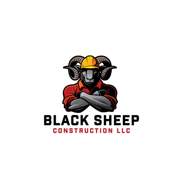 Sheep brand with the title 'Black Sheep Construction'