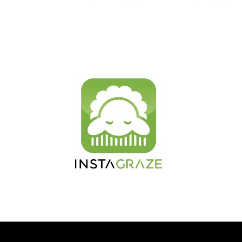 Sheep logo with the title 'Illustrative logo for social media company '