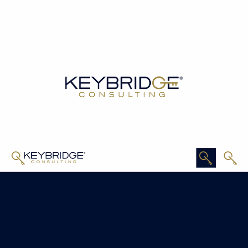 Key design with the title 'Keybridge logo'