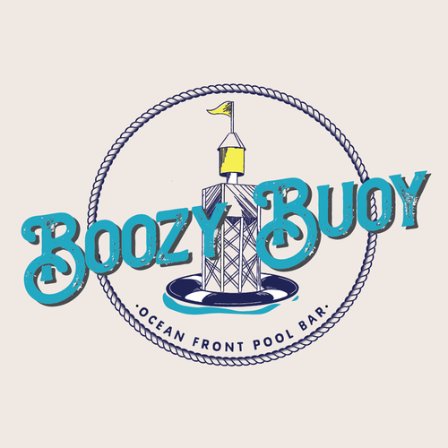 Bright logo with the title 'Pool Bar in the Caymans'
