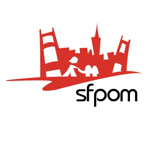 SF logo with the title 'San Francisco Parents of Multiples new logo'
