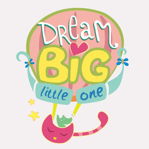 Pink artwork with the title 'Dream Big'