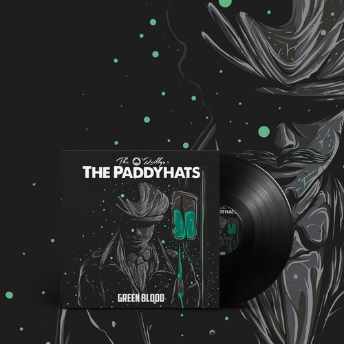 Pop Art illustration with the title 'The O'Reillys ~ The Paddyhats "Green Blood"'