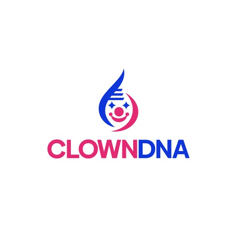Joker logo with the title 'Clown DNA logo'
