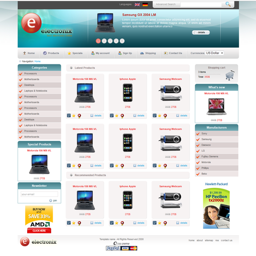 Notepad design with the title 'Ecommerce'