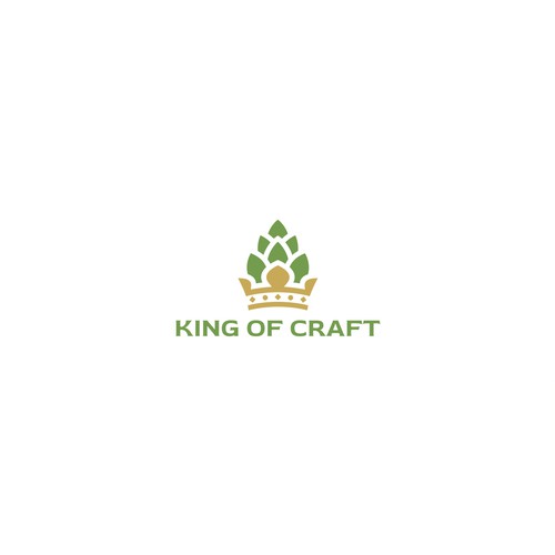 Beer logo with the title 'King Of Craft Logo'