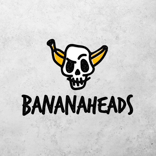 Banana design with the title 'Playful, masculine logo for YouTube channel'