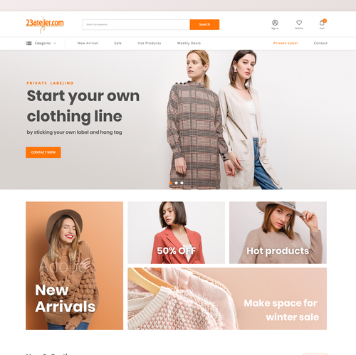 Wholesale design with the title 'Landing page Design'