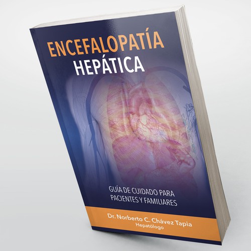 Family book cover with the title 'Book cover design for "Hepatic Encephalopaty"'