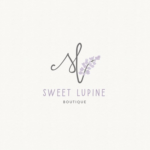 Purple and orange design with the title 'Boutique logo'