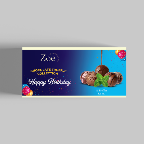 Gift box design with the title 'Classy Gift Box for Truffles'