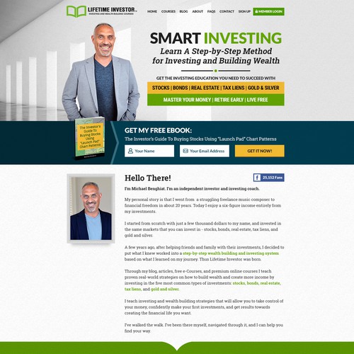 Course website with the title 'Lifetime Investor'