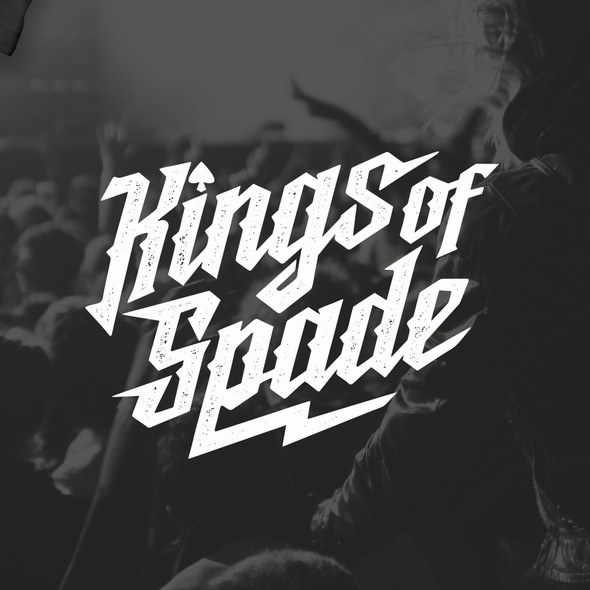 Rock logo with the title 'Kings of Spade Logo'