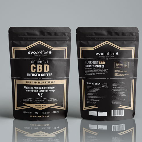 Coffee packaging with the title 'coffee'