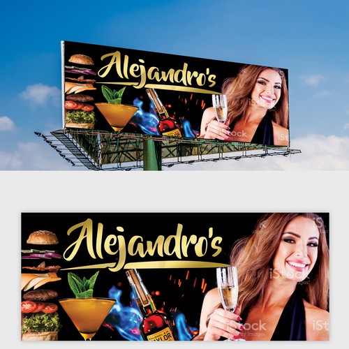 Nightclub design with the title 'Alejandro's Billboard Design'