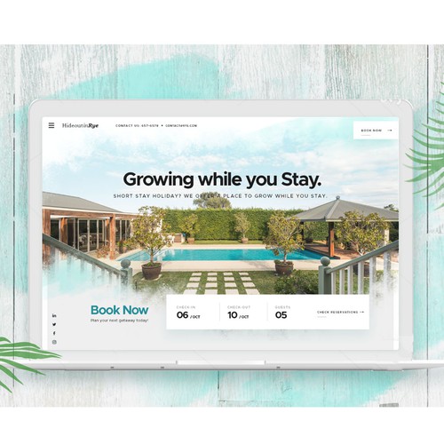 Booking website with the title 'Resort booking website'
