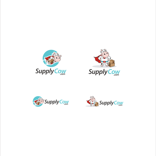 Creative design logo with the title 'logo for supplycow.com'