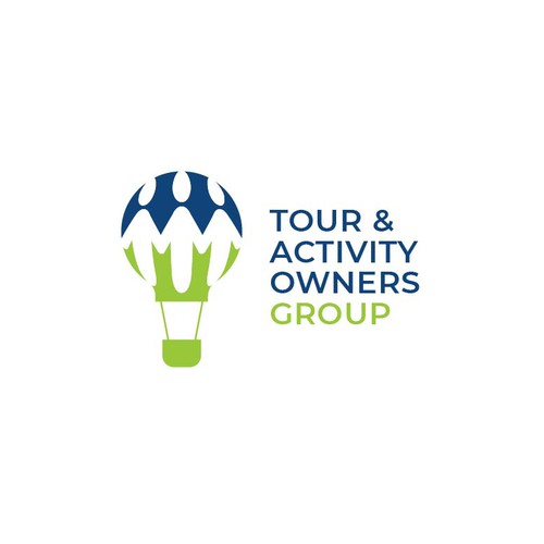 Tour logo with the title 'Logo concept for a community in tours & travel owners.'
