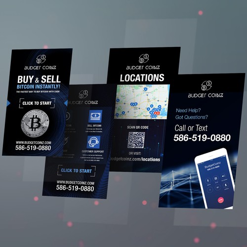 Screen design with the title 'Bitcoin ATM's slider'