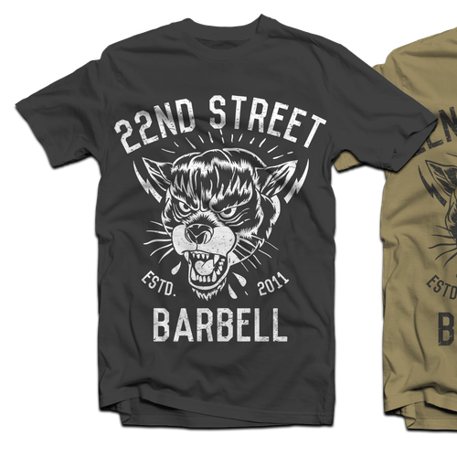 Gym t-shirt with the title 'Tough Looking Design for Gym Merchandise'