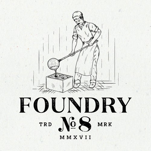 Candle logo with the title 'Logo design'