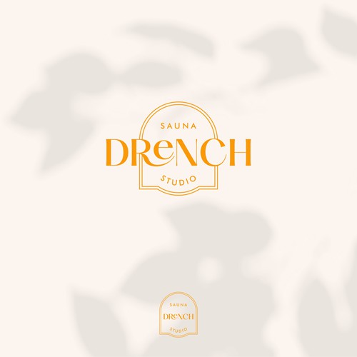 Contemporary brand with the title 'Drench Logo Design'