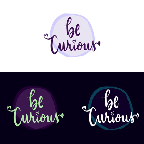 Feminine t-shirt with the title 'Be Curious! (tm)'